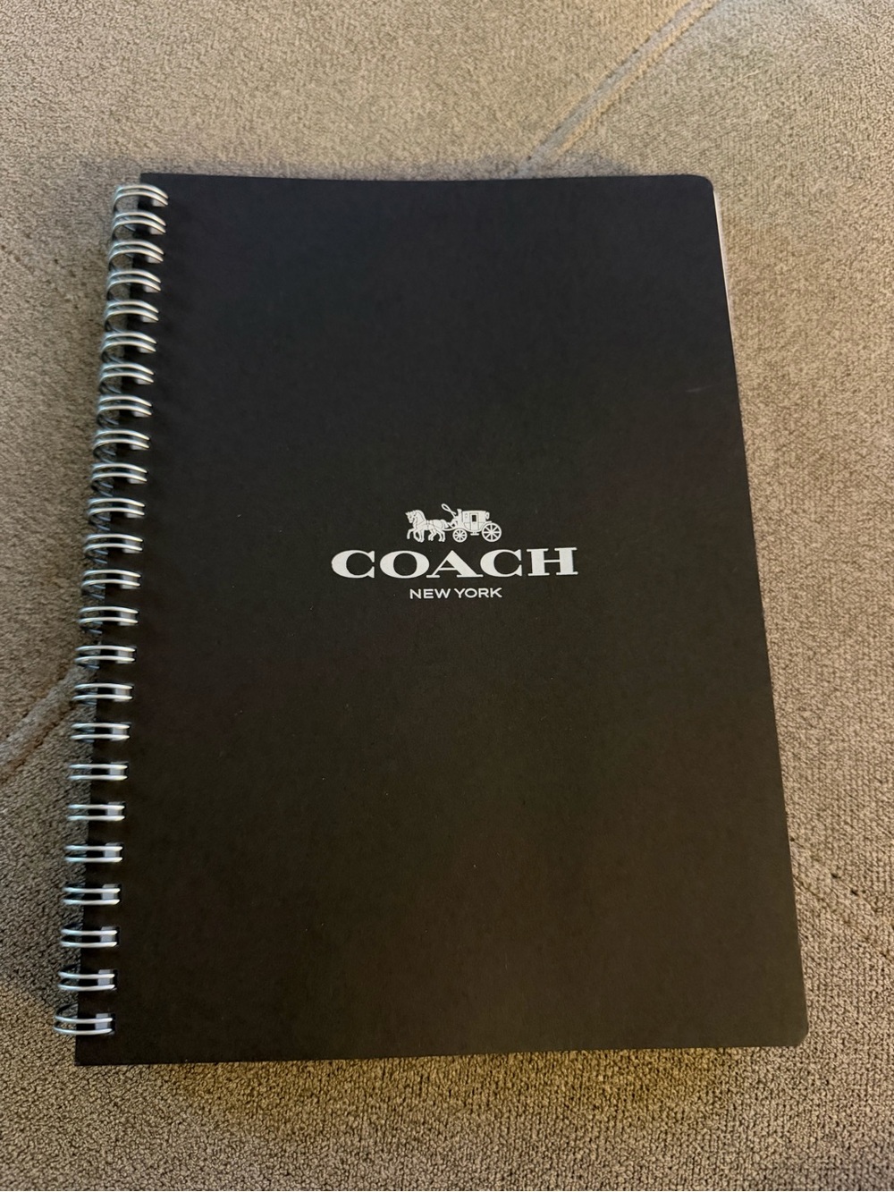 Coach Black Spiral Notebook Refill